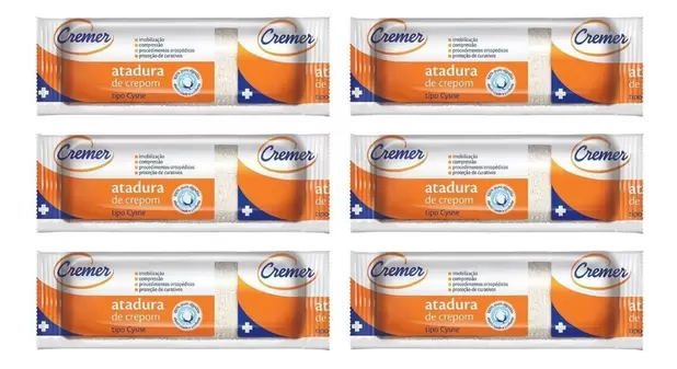 ATADURA CREPOM CYSNE 12 CM C/06 UN.