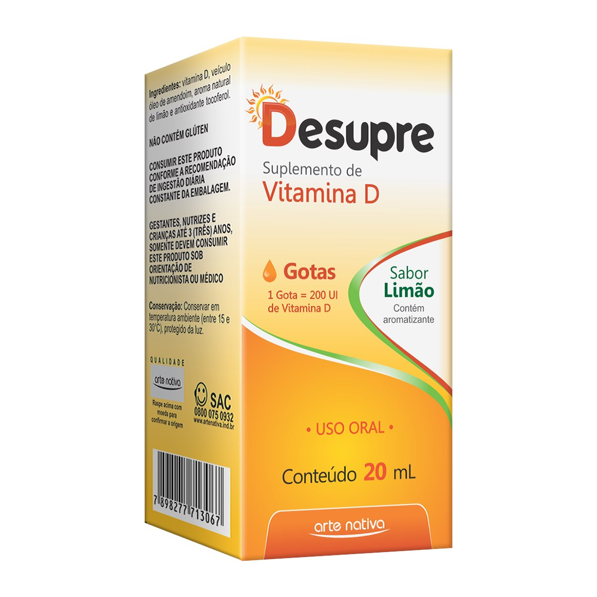 VITAMINA D (DESUPRE) GOTAS 200UI 20ML LI