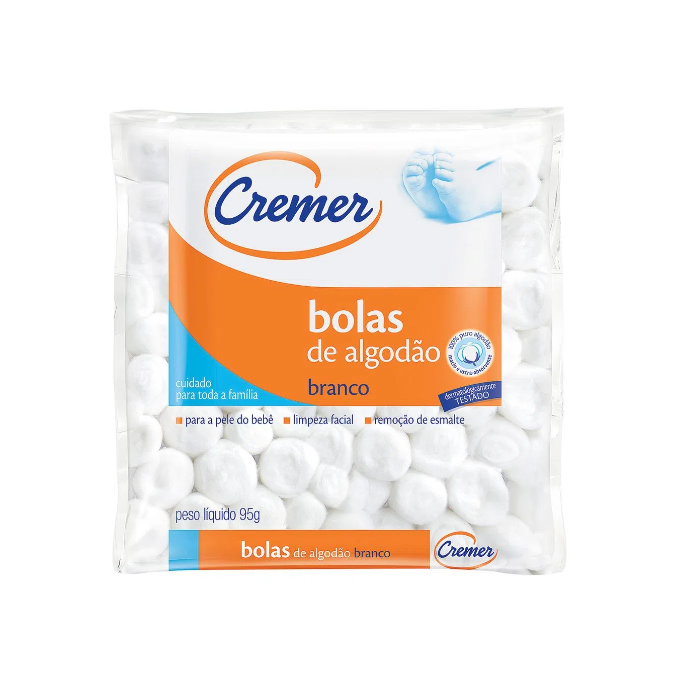 ALGODAO EM BOLAS BRANCAS  95G