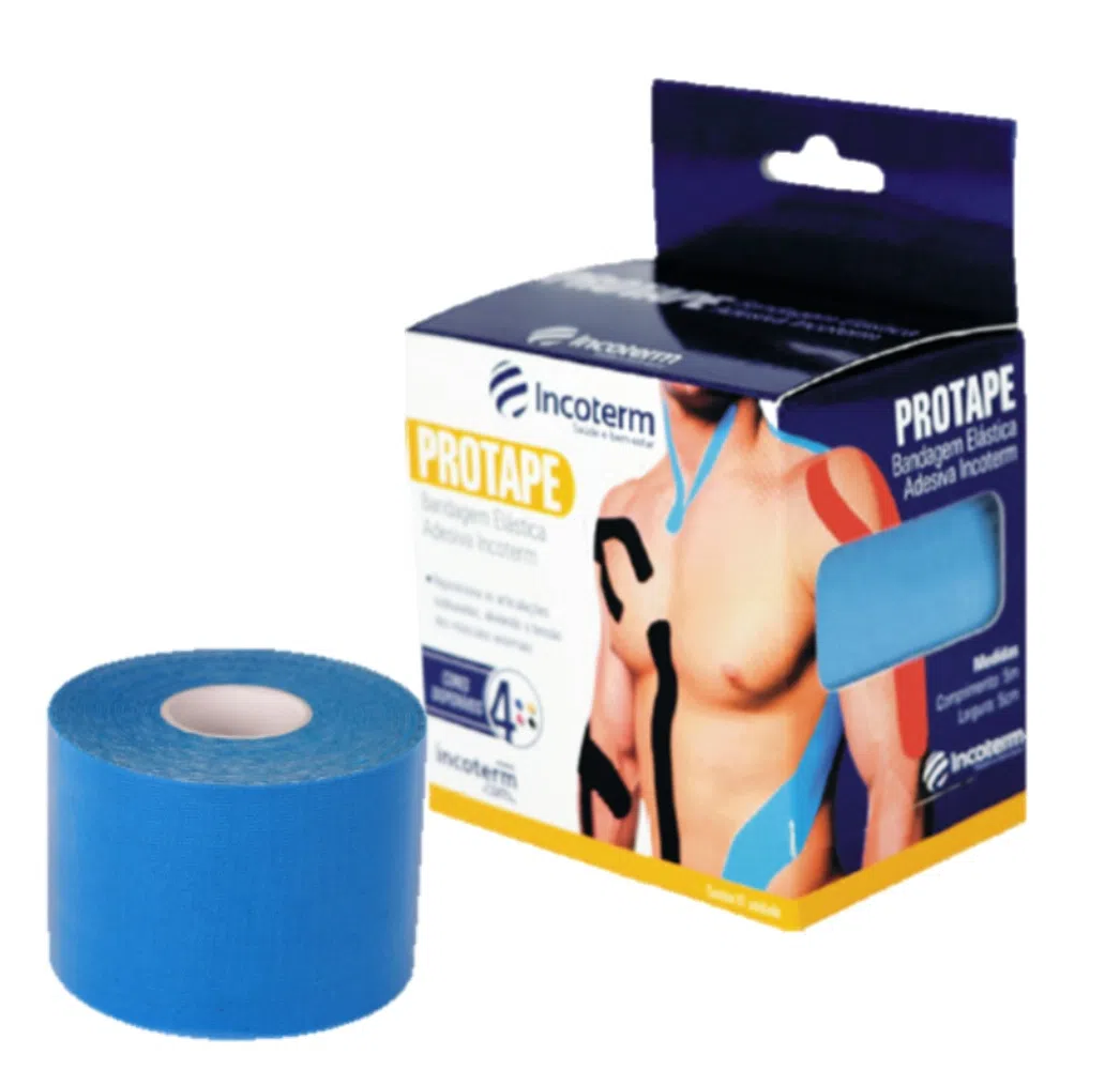 BANDAGEM ELASTICA ADESIVA AZUL 5MX5CM