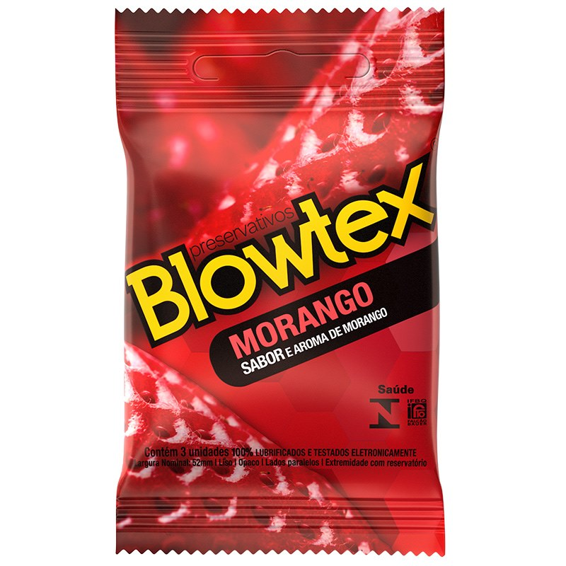 PRESERV. BLOWTEX C/03 LUB. MORANGO