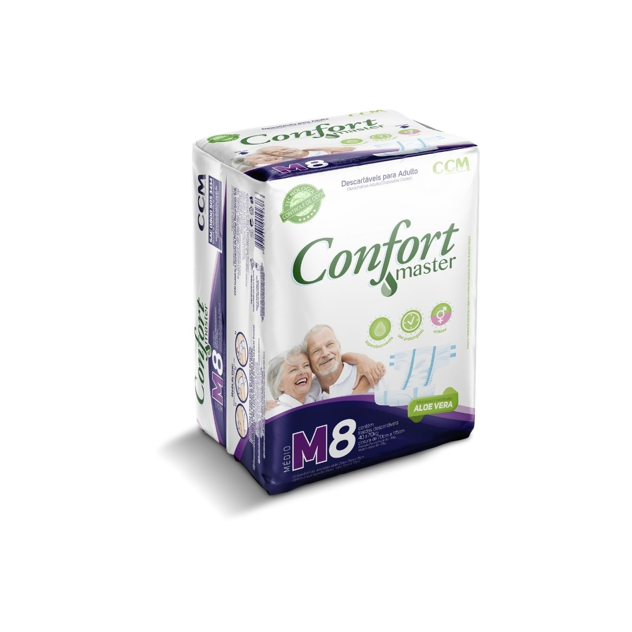 FRALDA CONFORT MASTER GER.”M” C/08 UN.