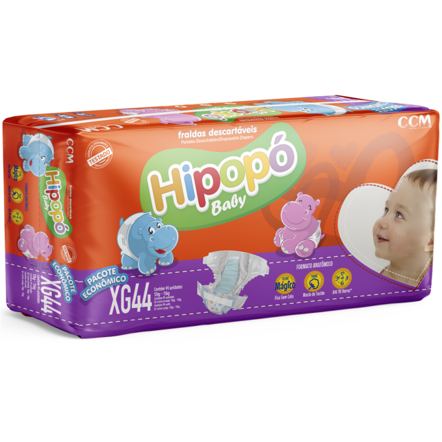 FRALDA HIPOPO  BABY ”XG” C/44 UN.
