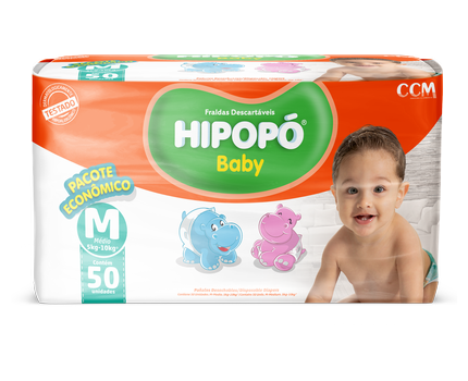 FRALDA HIPOPO  BABY ”M” C/50 UN.