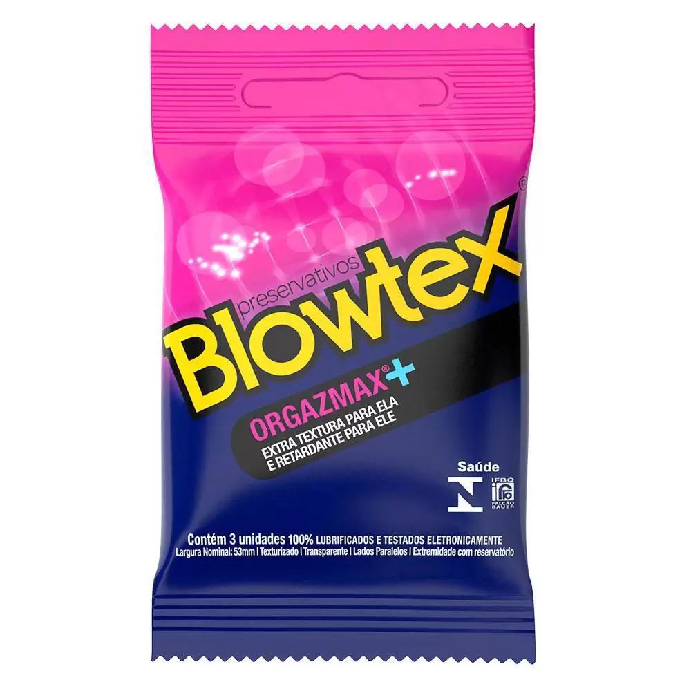 PRESERV. BLOWTEX C/03 LUB. ORGAZMAX+