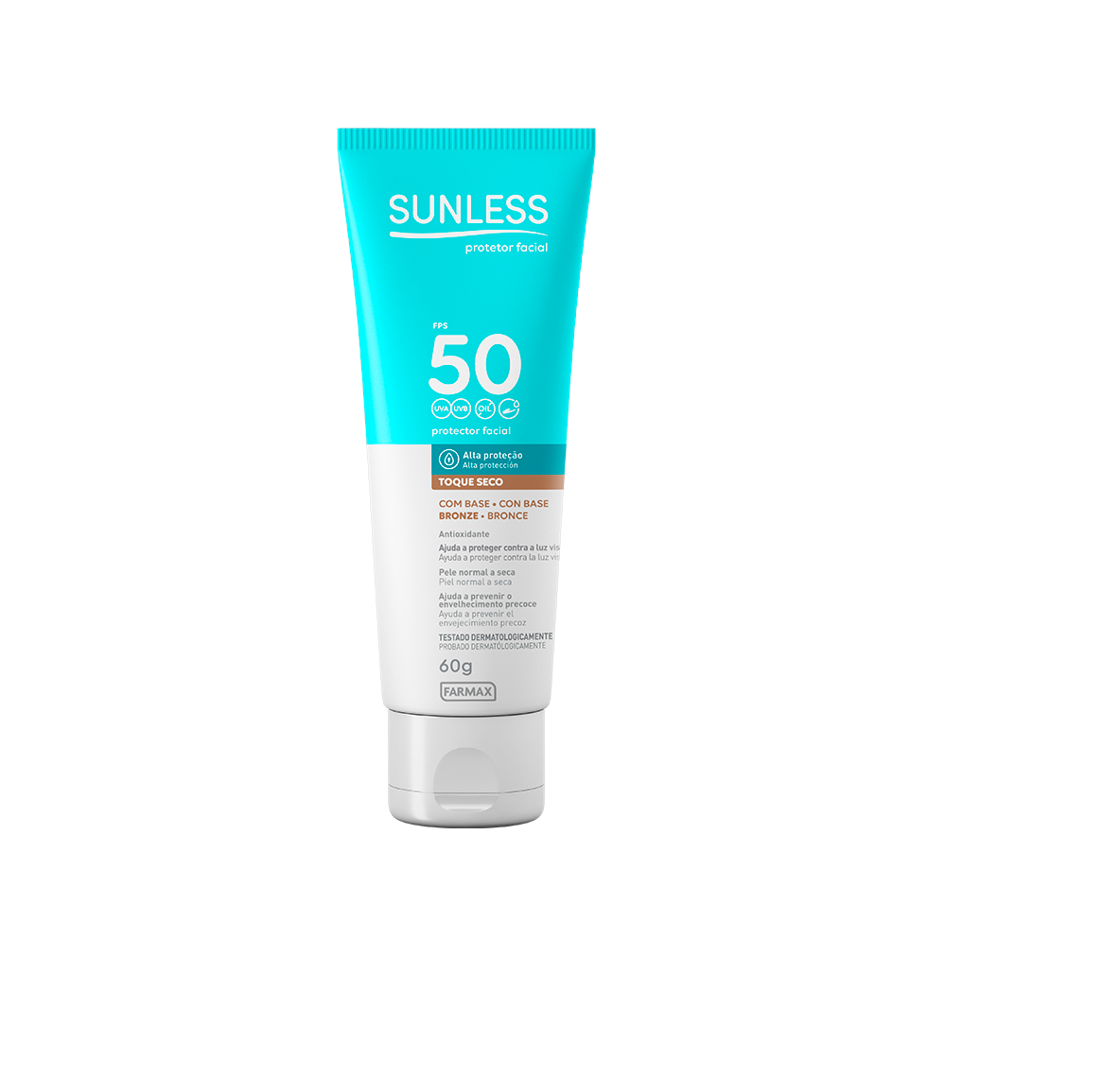 PROTETOR FACIAL FPS50 C/BASE BRONZE 60G