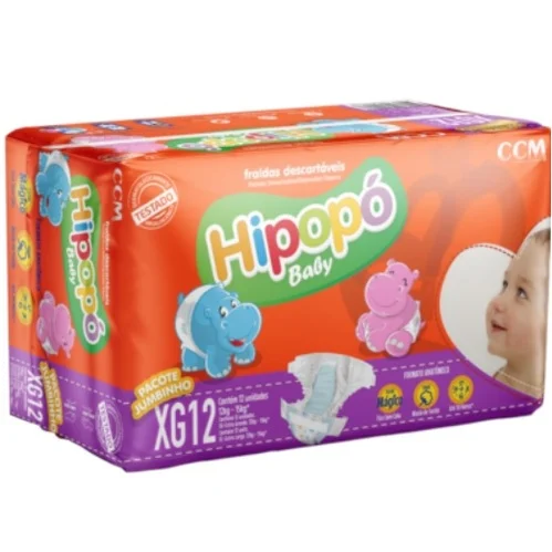 FRALDA HIPOPO BABY JUMBINHO ”XG” C/12 UN