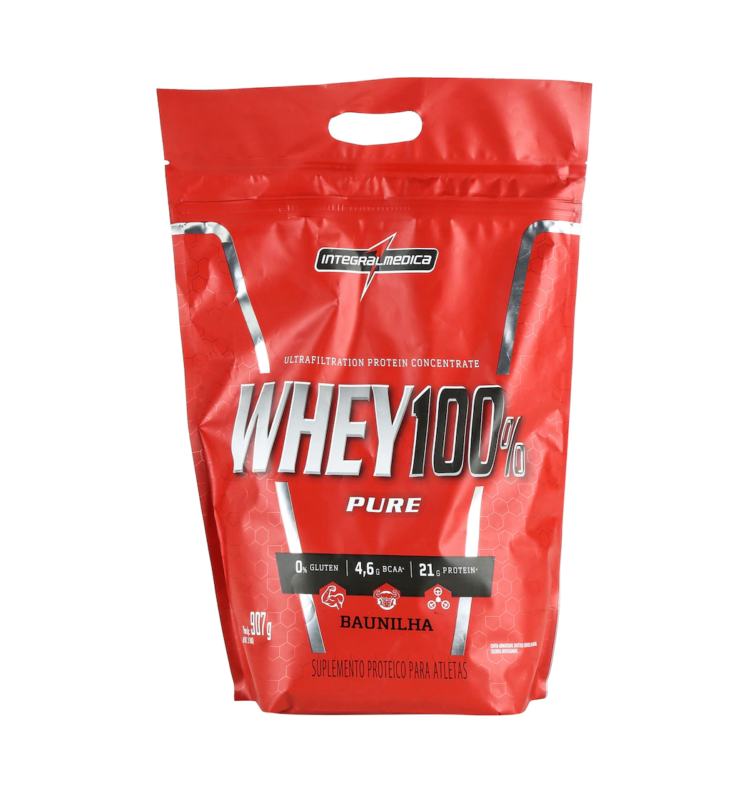 100% PURE WHEY REFIL 900G. BAUNILHA