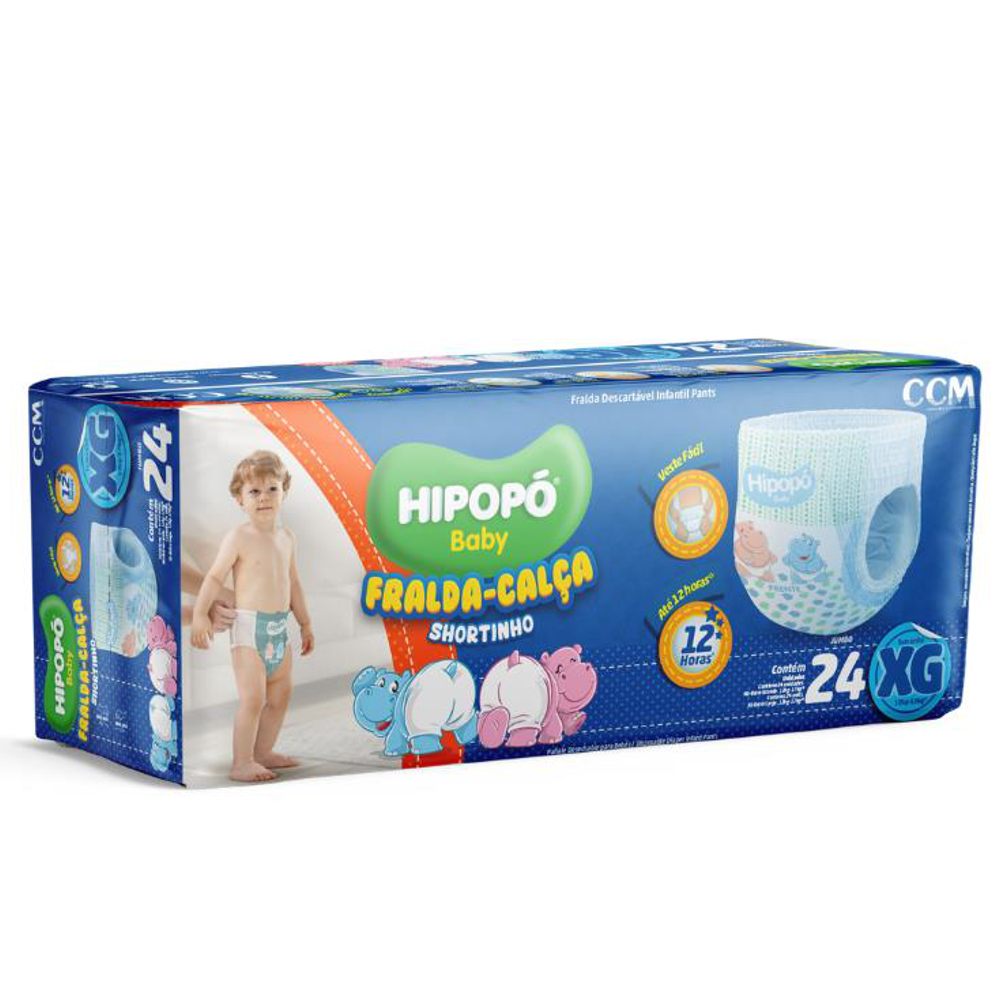 FRALDA HIPOPO BABY CALCA ”XG” C/24 UN.