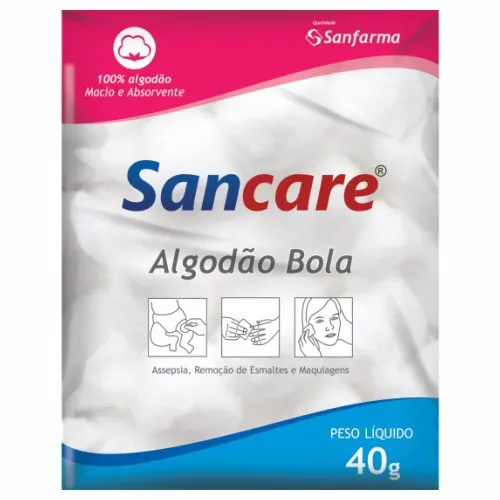 ALGODAO EM BOLAS BRANCA 40G