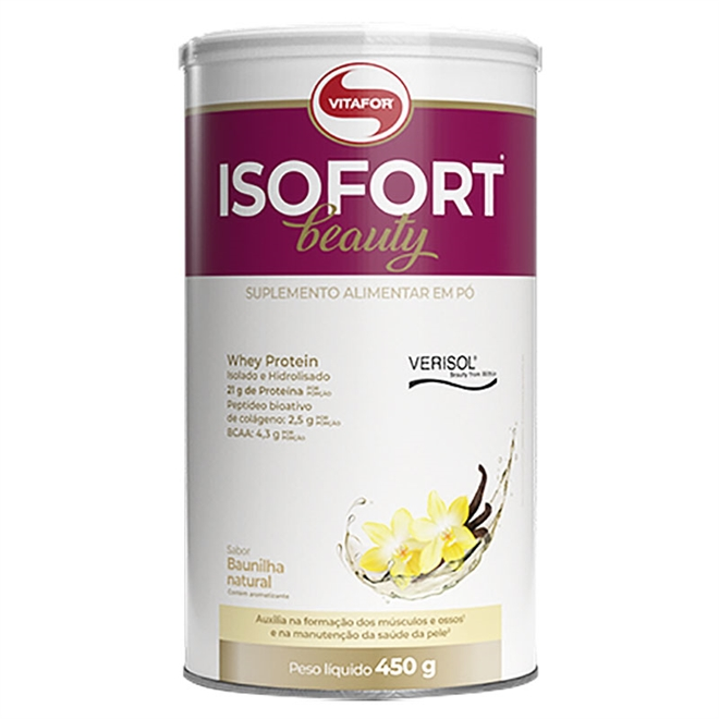 ISOFORT BEAUTY VERISOL 450G BAUNILHA
