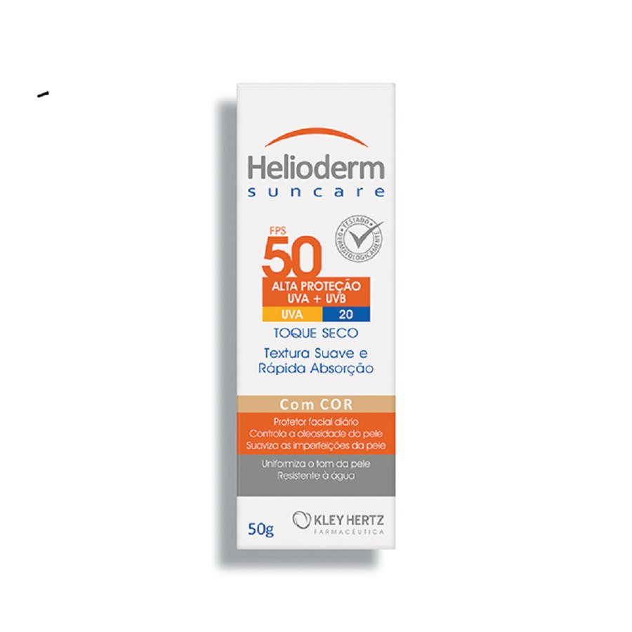 PROT FACIAL HELIODERM FPS50 C/COR 50G