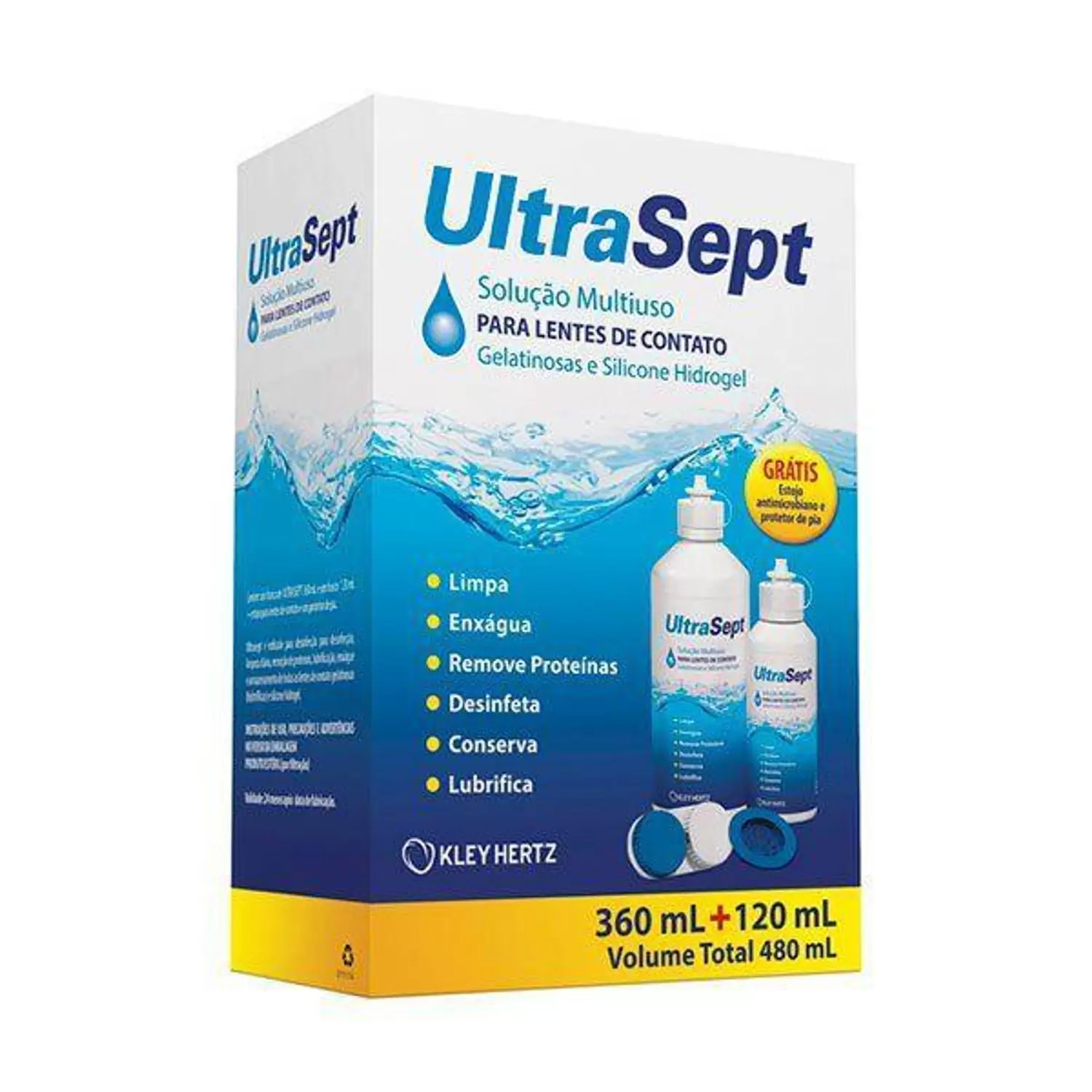 ULTRASEPT SENS. LIMPA LENTES 360ML+120ML