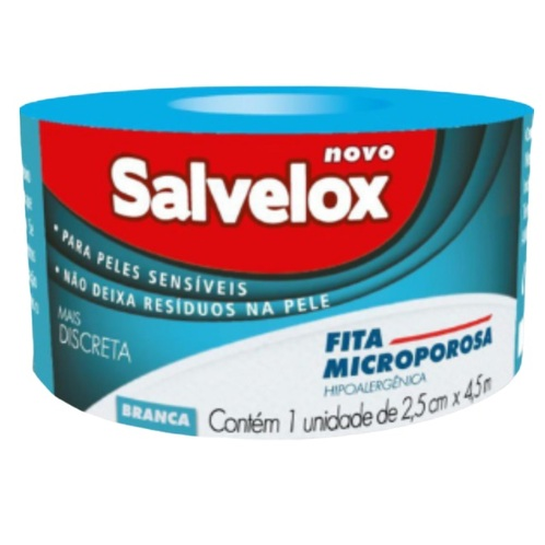 FITA MICROPOROSA 2,5CMX4,5M SALVELOX