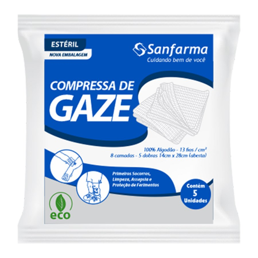 COMPRESSA DE GAZE 13F ESTERIL C/05UND