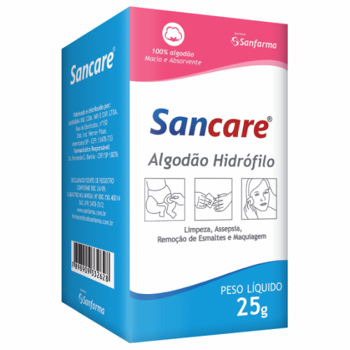 ALGODAO HIDROFILO CX C/25G SANCARE