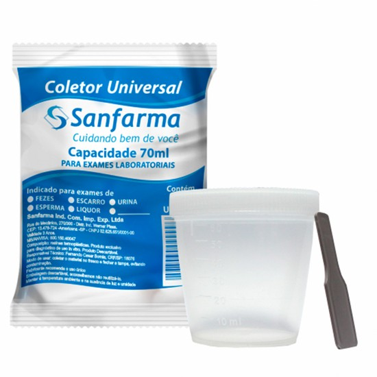 COLETOR UNIV. 70ML S/CAIXA