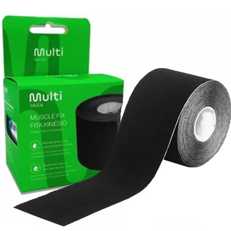 FITA ADESIVA KINESIO 5CMX5M PRETA