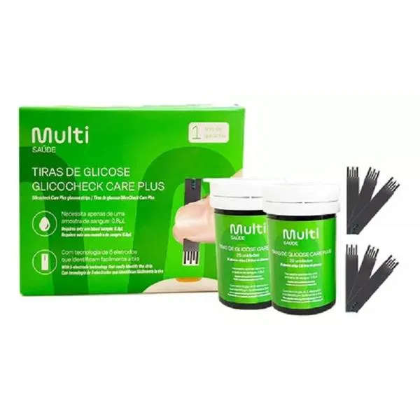 TIRAS TESTE GLICOCHEC CAREPLUS C/50 UND