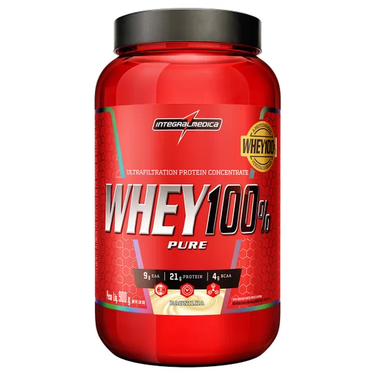 100% PURE WHEY 900G POTE BAUNILHA