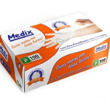 LUVA DE PROC. ”P” LATEX C/PO C/100UND