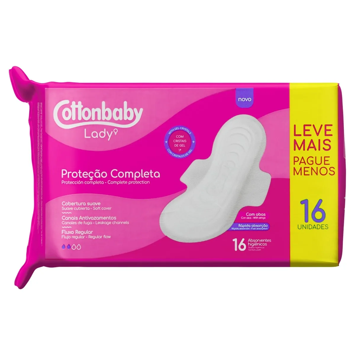 ABSORVENTE SUAVE C/ABAS C/16 UND