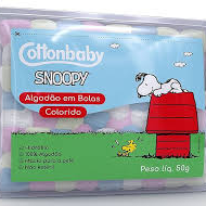 ALGODAO EM BOLAS COLORIDO SNOOPY 50G