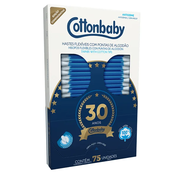 HASTES FLEXIVEIS COTTONBABY C/75UND