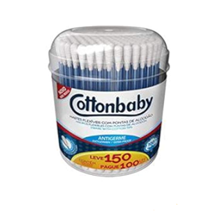 HASTES FLEXIVEIS COTTONBABY POTE C/150UN