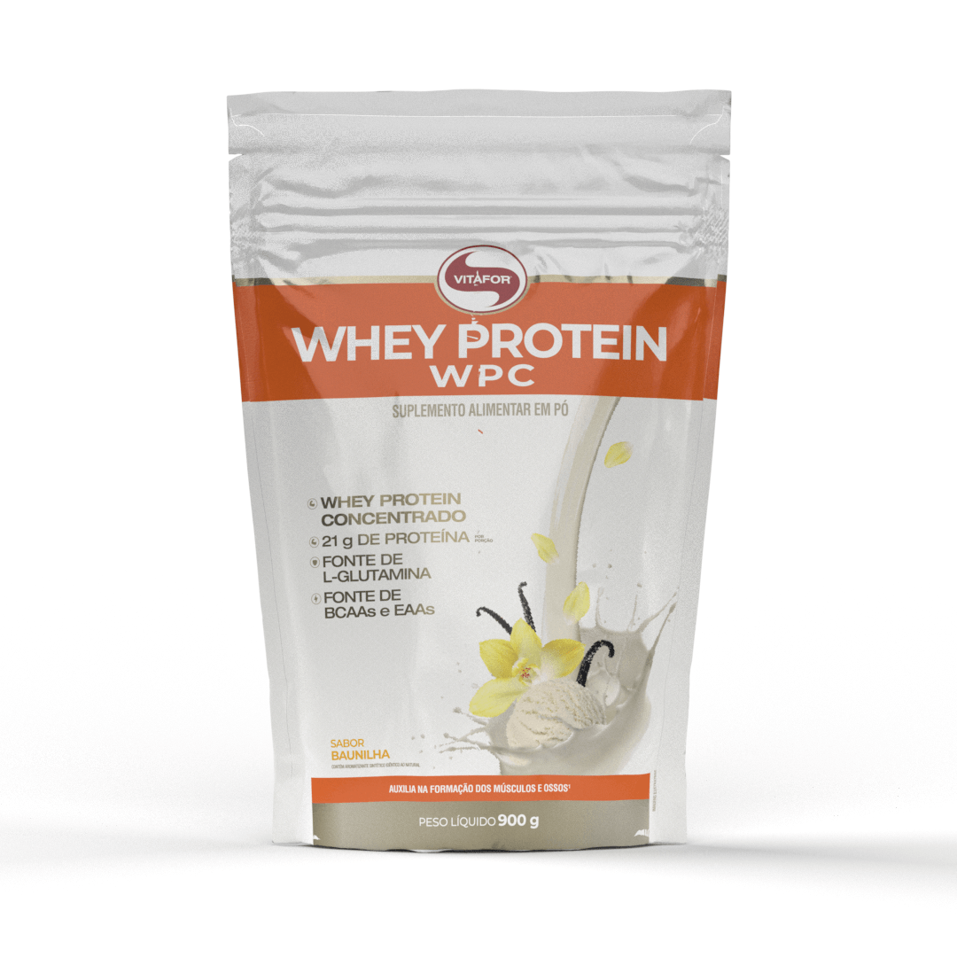 WHEY PROTEIN WPC 900G REFIL BAUNILHA