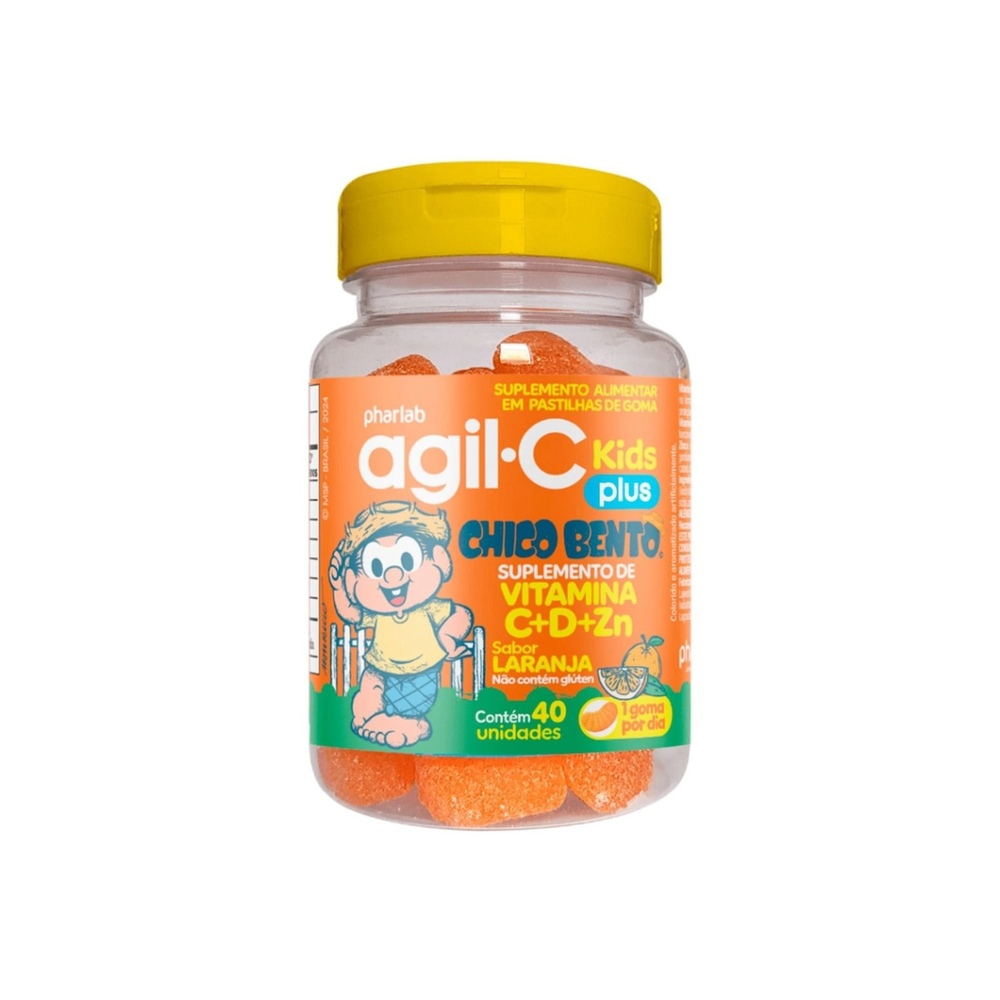 AGIL C KIDS PLUS C/40 GOMAS LARANJA