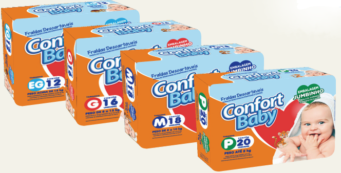 FRALDA CONFORT BABY JUMBINHO ”M” C/18UND