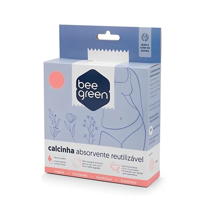 CALCINHA ABSORVENTE BEGE TAM M