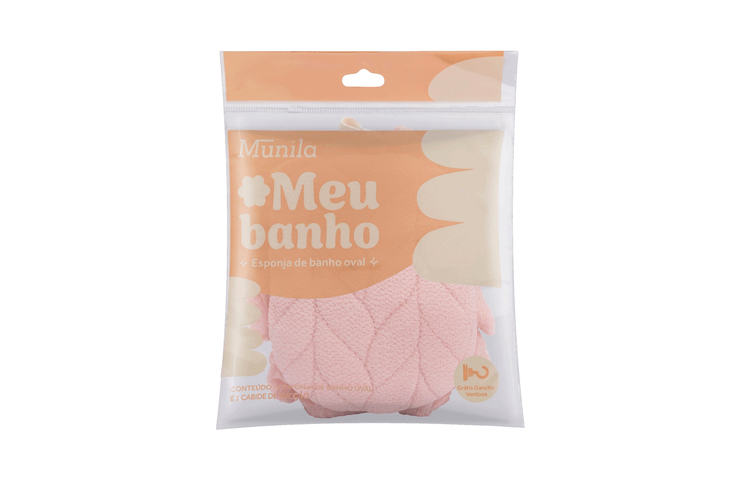 ESPONJA DE BANHO MUNILA OVAL ROSE
