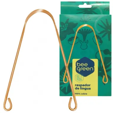 RASPADOR DE LINGUA BEEGREEN 100% COBRE