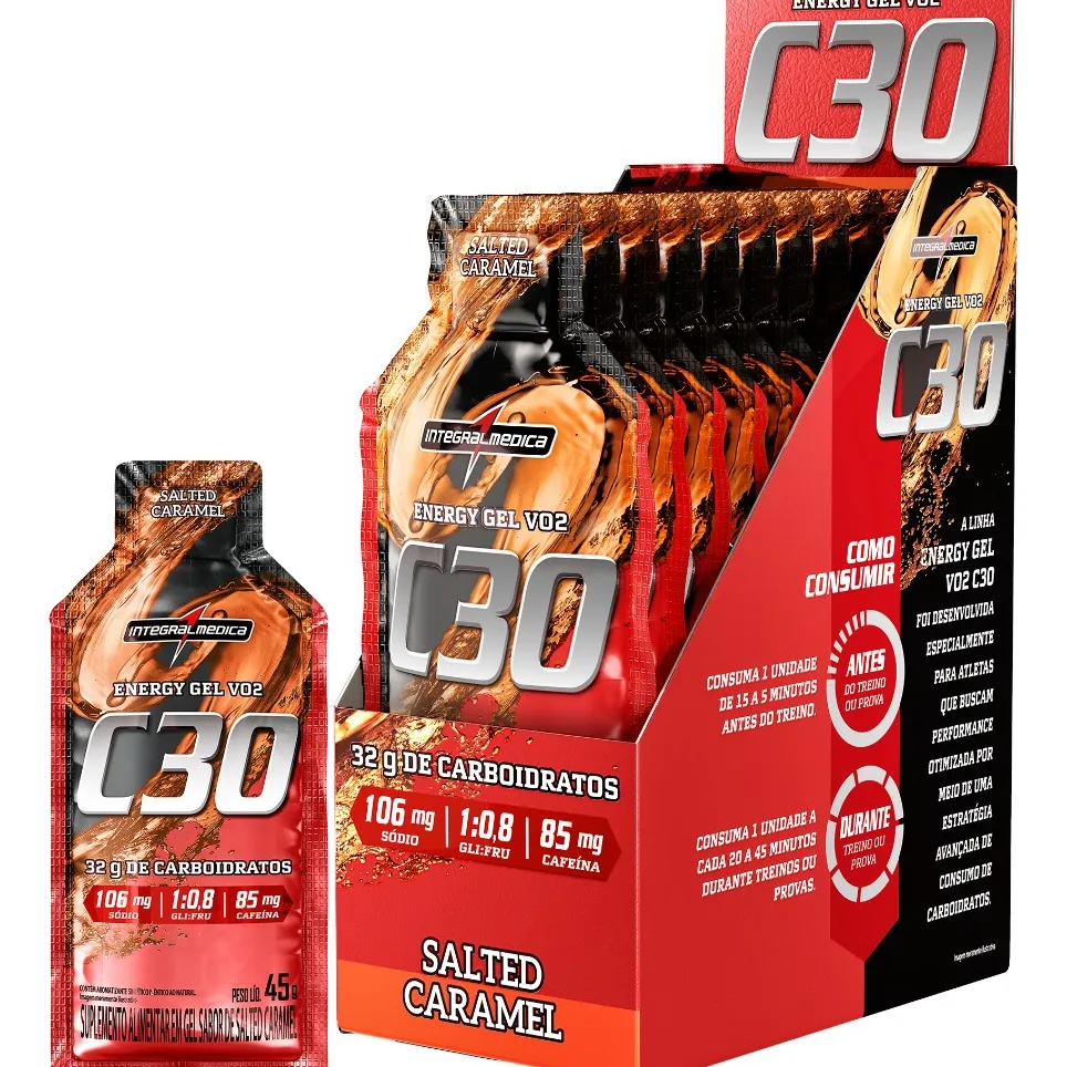 VO2 GEL CAFEINA C30 C/10SAC CARAMEL SALT
