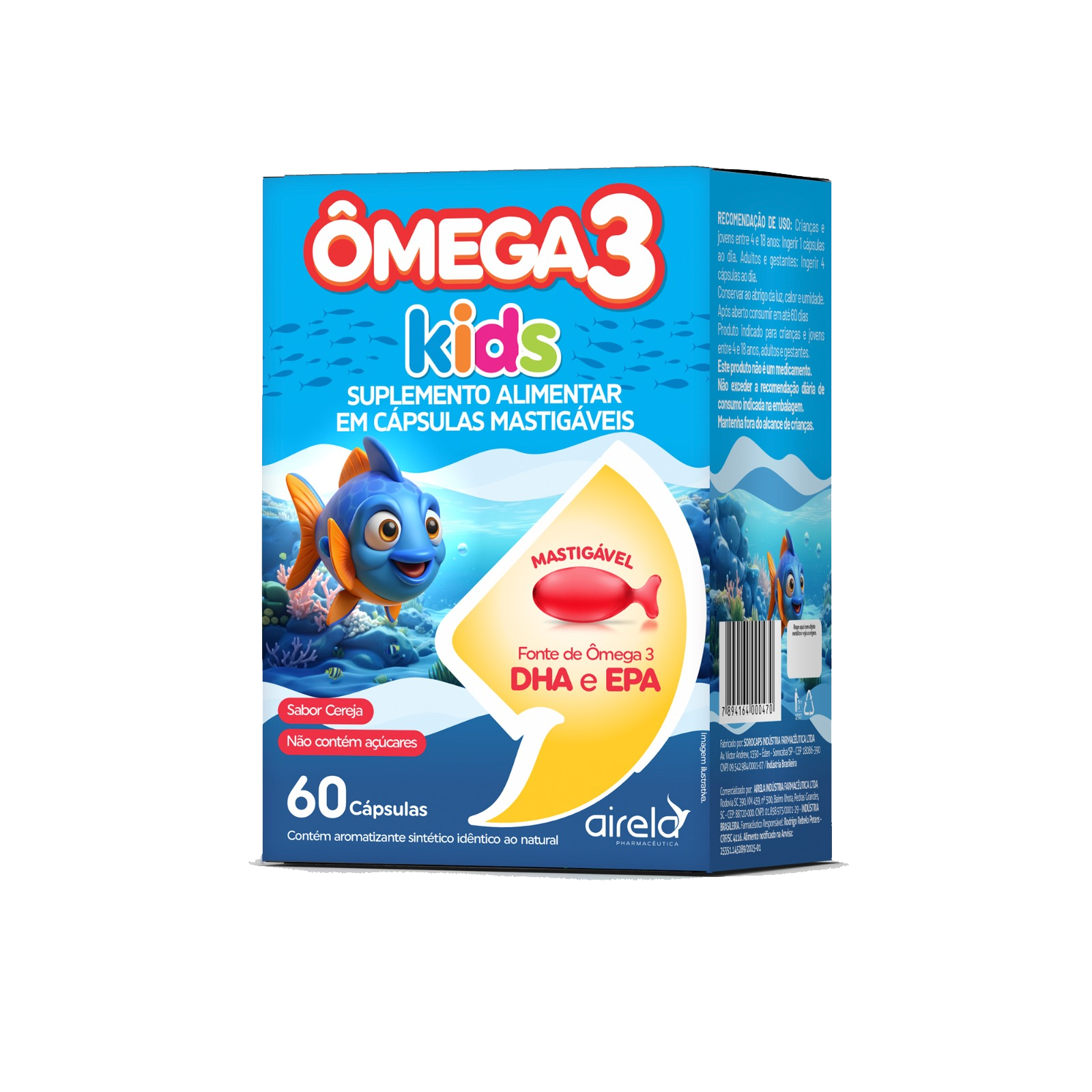 OMEGA KIDS 450MG C/60 CAPS MAST CEREJA