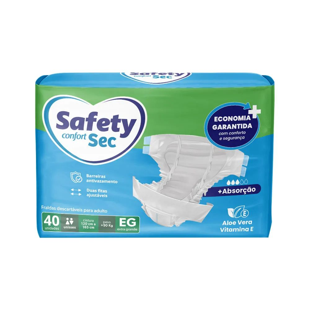 FRALDA CONFORT SEC SAFETY ”EG” C/40UND