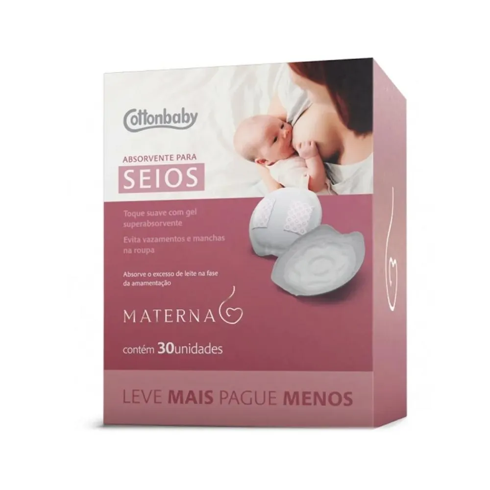 ABSORVENTES PARA SEIOS C/30UN COTTONBABY