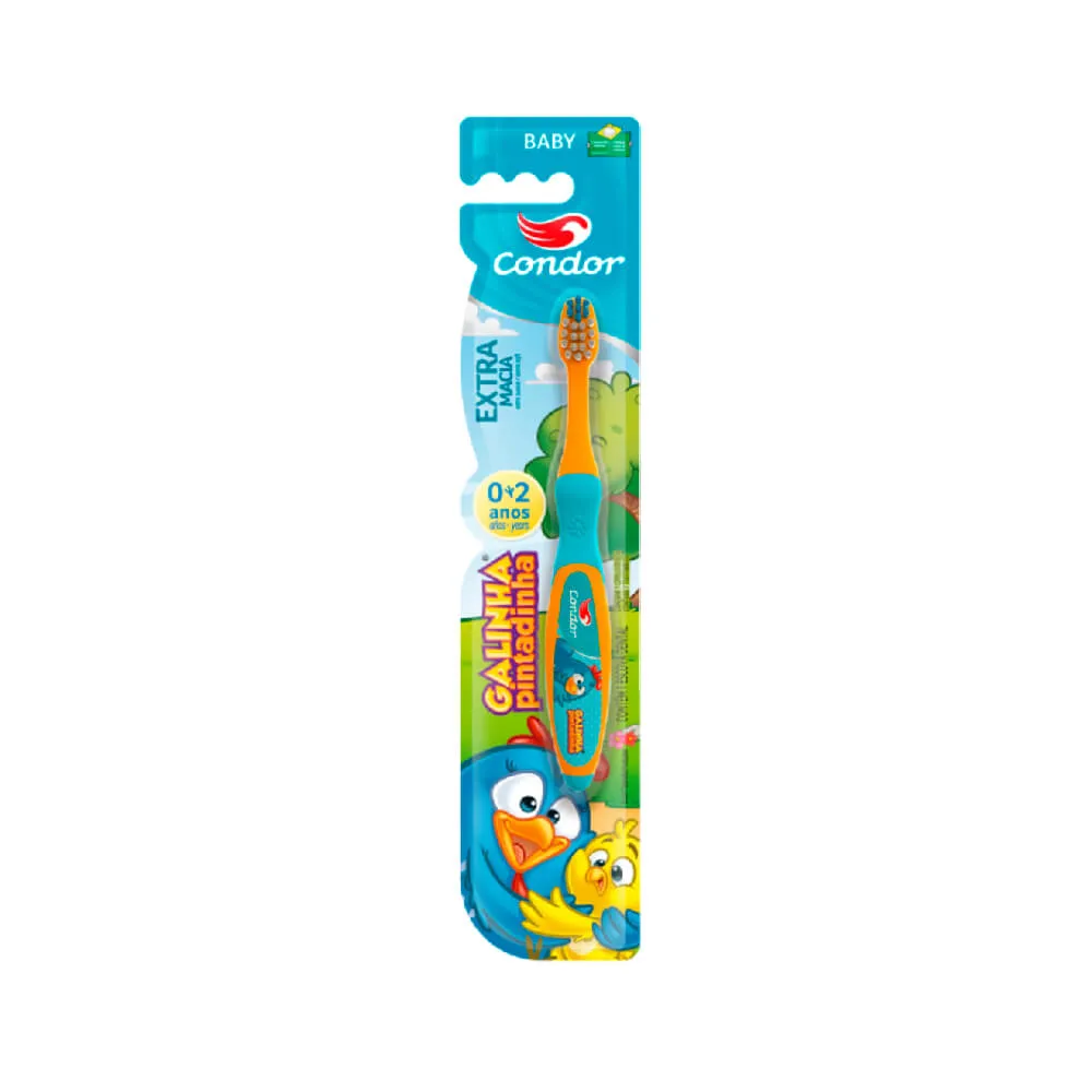 ESCOVA DENTAL BABY GALINHA PINTAD. 0-2