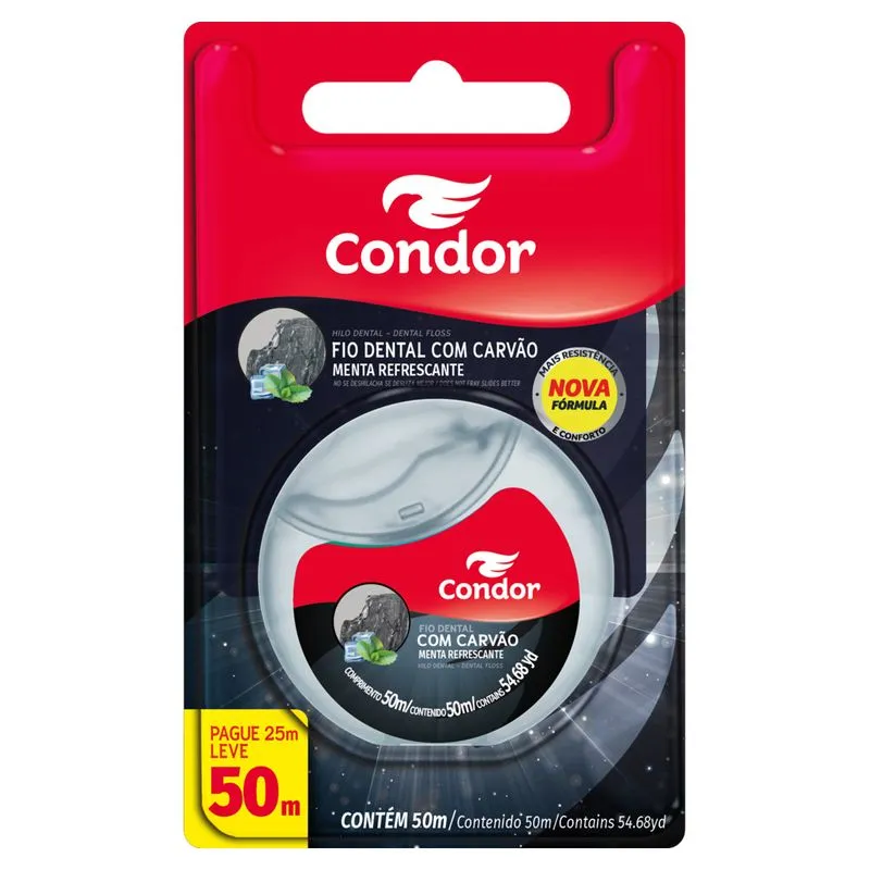 FIO DENTAL 50M (L50M P25M)MENTA C/CARVAO