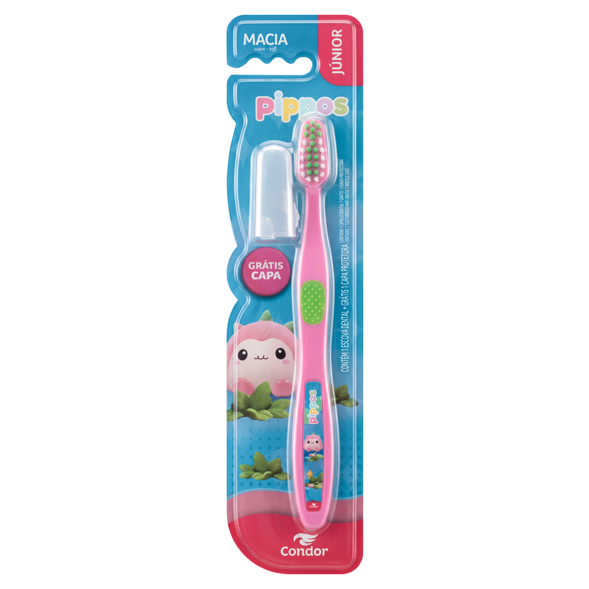 ESCOVA DENTAL JUNIOR PIPPOS+CAPA GRATIS