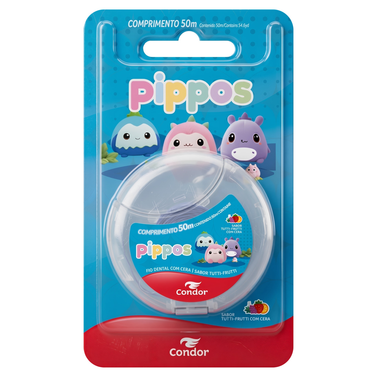 FIO DENTAL 50M PIPPOS TUTTI-FRUTTI