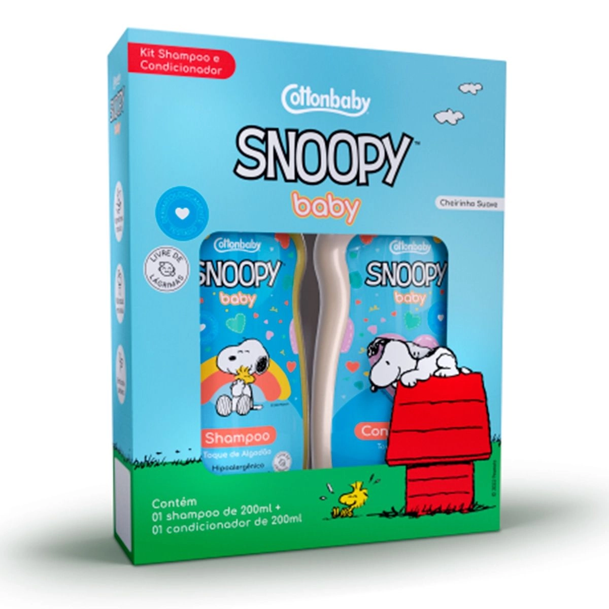 KIT SH E COND SNOOP BABY ALGODAO 200ML