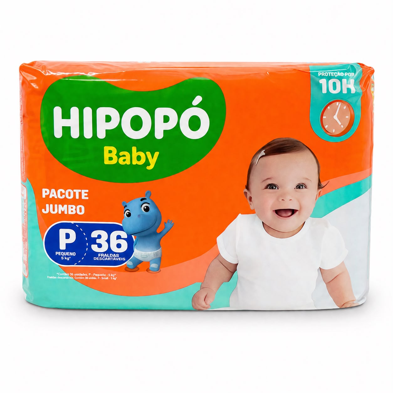 FRALDA HIPOPO BABY JUMBO ”P” C/36