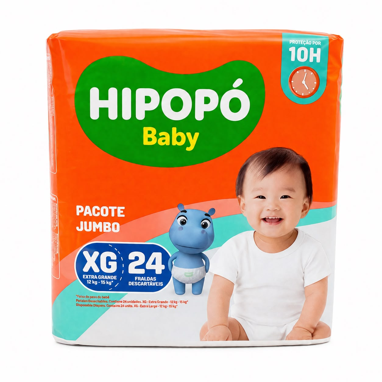 FRALDA HIPOPO BABY JUMBO ”XG” C/24