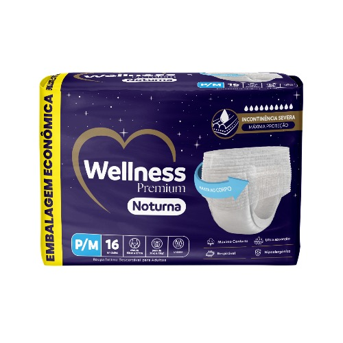 FRALDA GER. NOTURNA PANTS P/M C/16UND